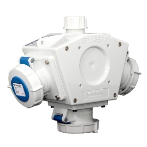 TOMACORRIENTE TRIPLE AÉREO (DELTABOX) 16A 2P+T 250V AZUL 6H