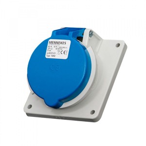 TOMA EMPOTRABLE 16A 2P+T 250V AZUL 6H IP44 MENNEKES