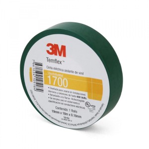 CINTA AISLANTE TEMFLEX 1700 3M VERDE